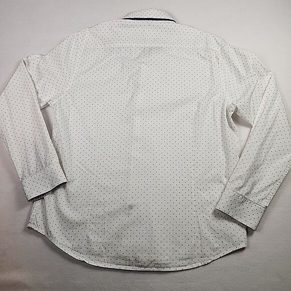 Denim & Flower Ricky Singh Mens White Blue Slim Fit Button Down XL Shirt - Picture 8 of 11